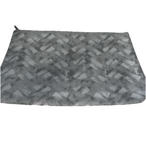 Thirty-One Large Zipper Pouch Mystic Gray Thirtyone Gifts Bag New 12”x 9”